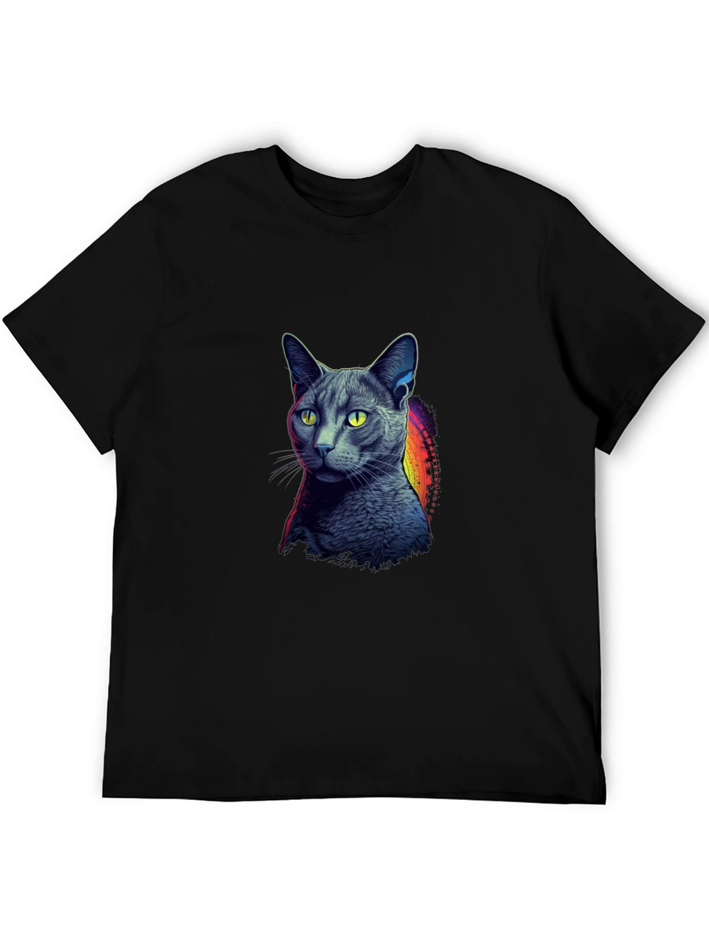 Cool Cat Graphic Tee - Mens Black T-Shirt