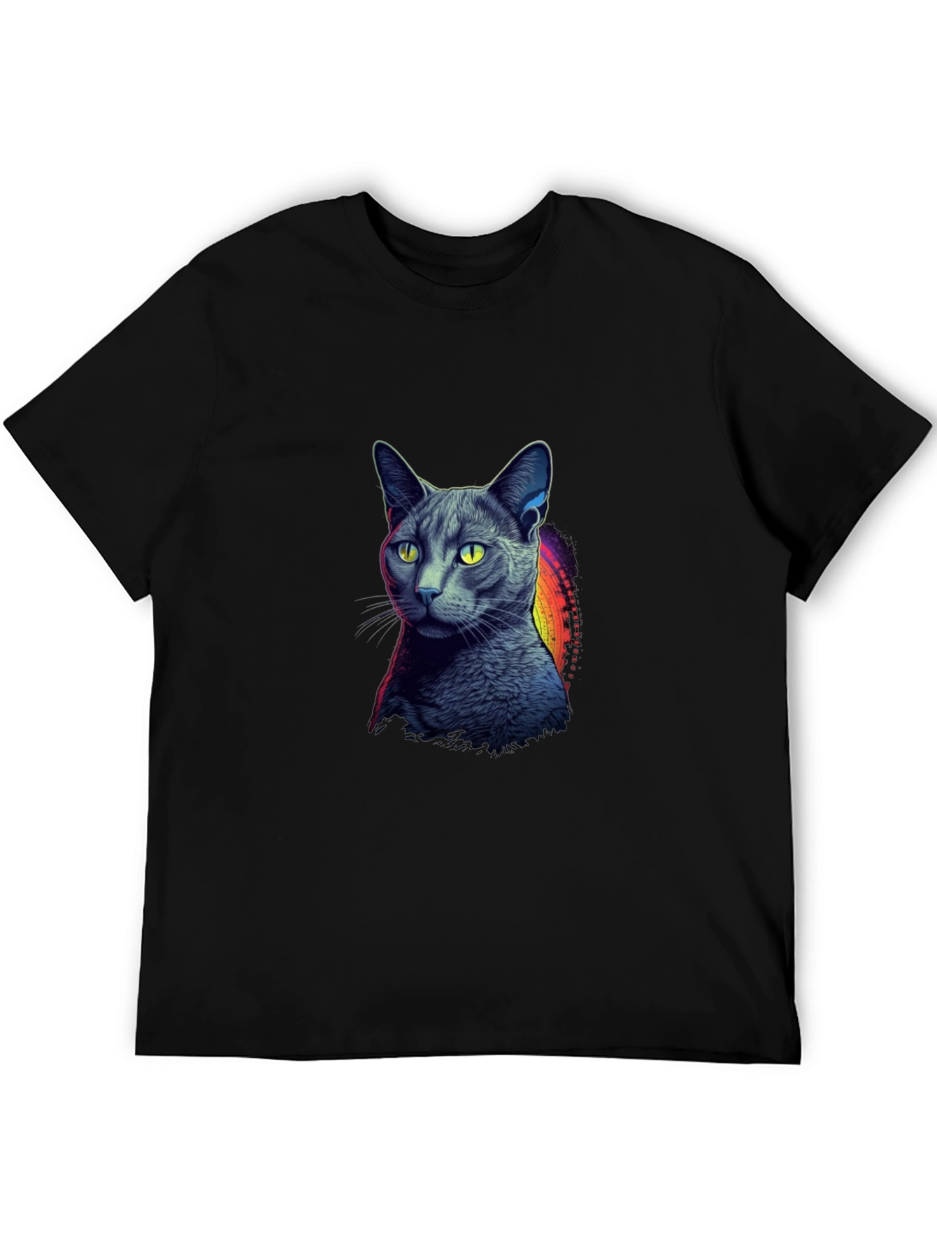 Cool Cat Graphic Tee - Mens Black T-Shirt