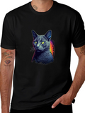 Cool Cat Graphic Tee - Mens Black T-Shirt