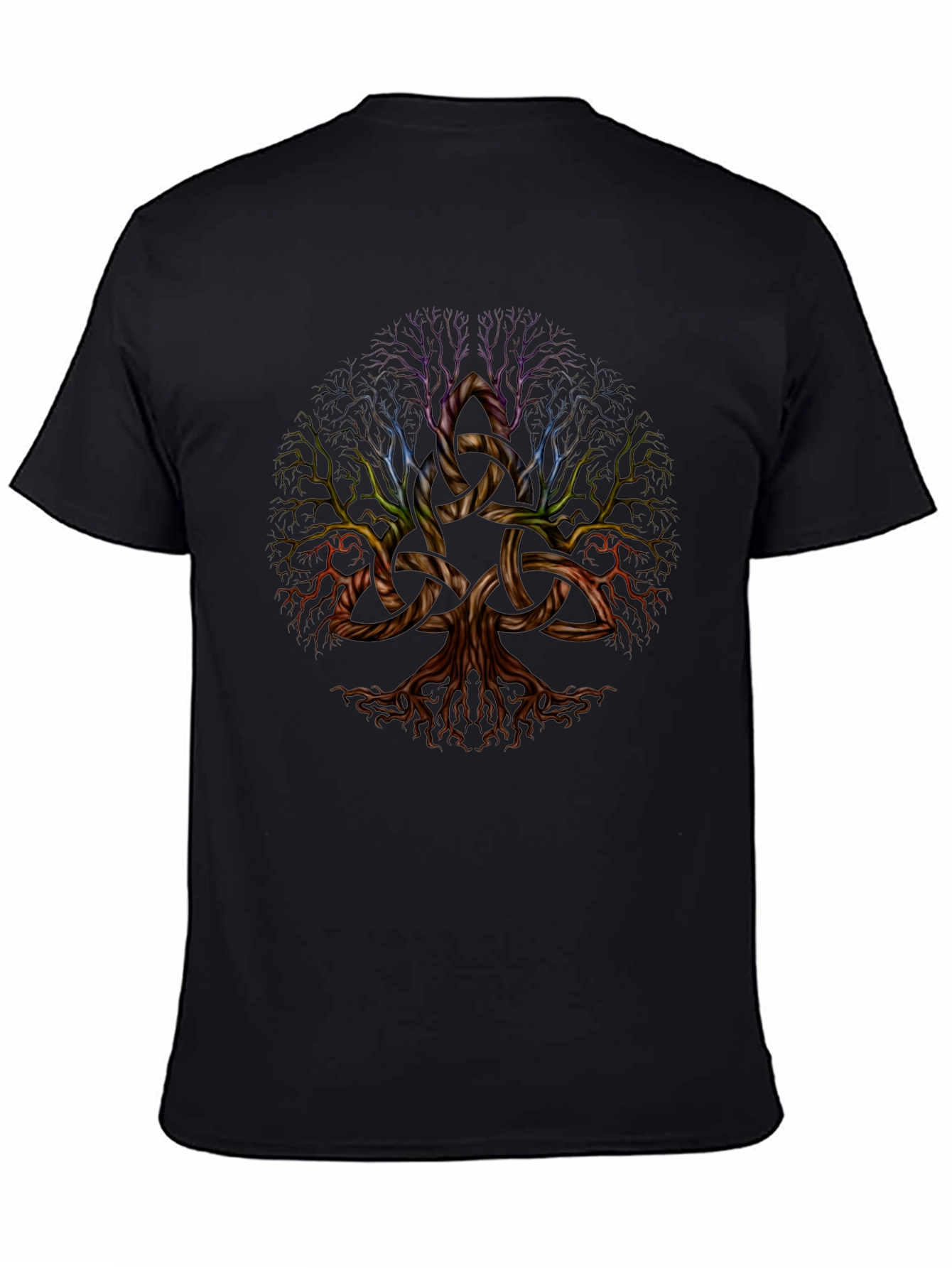 Celtic Tree of Life Graphic Black T-Shirt