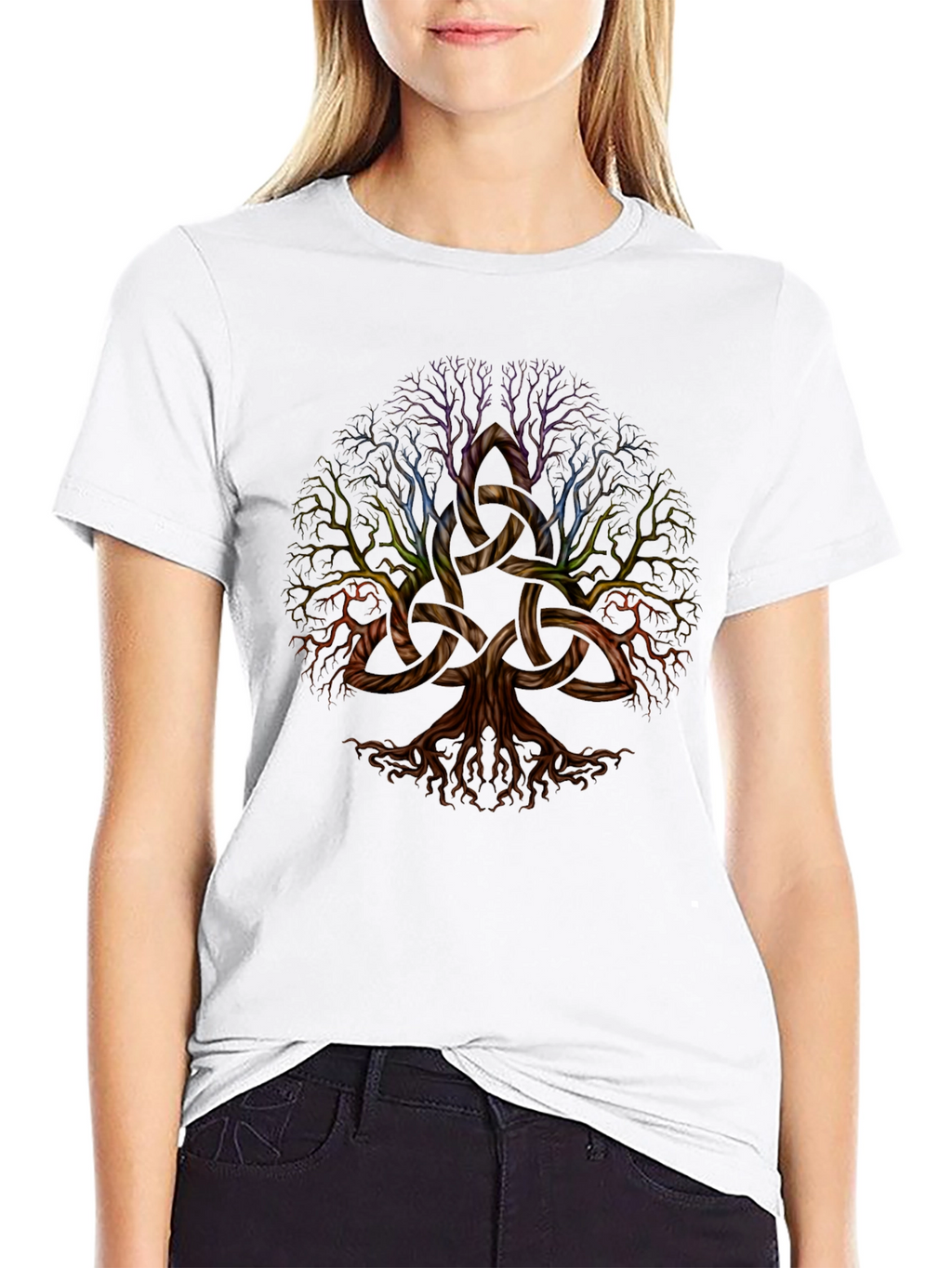 Celtic Tree of Life Graphic Black T-Shirt