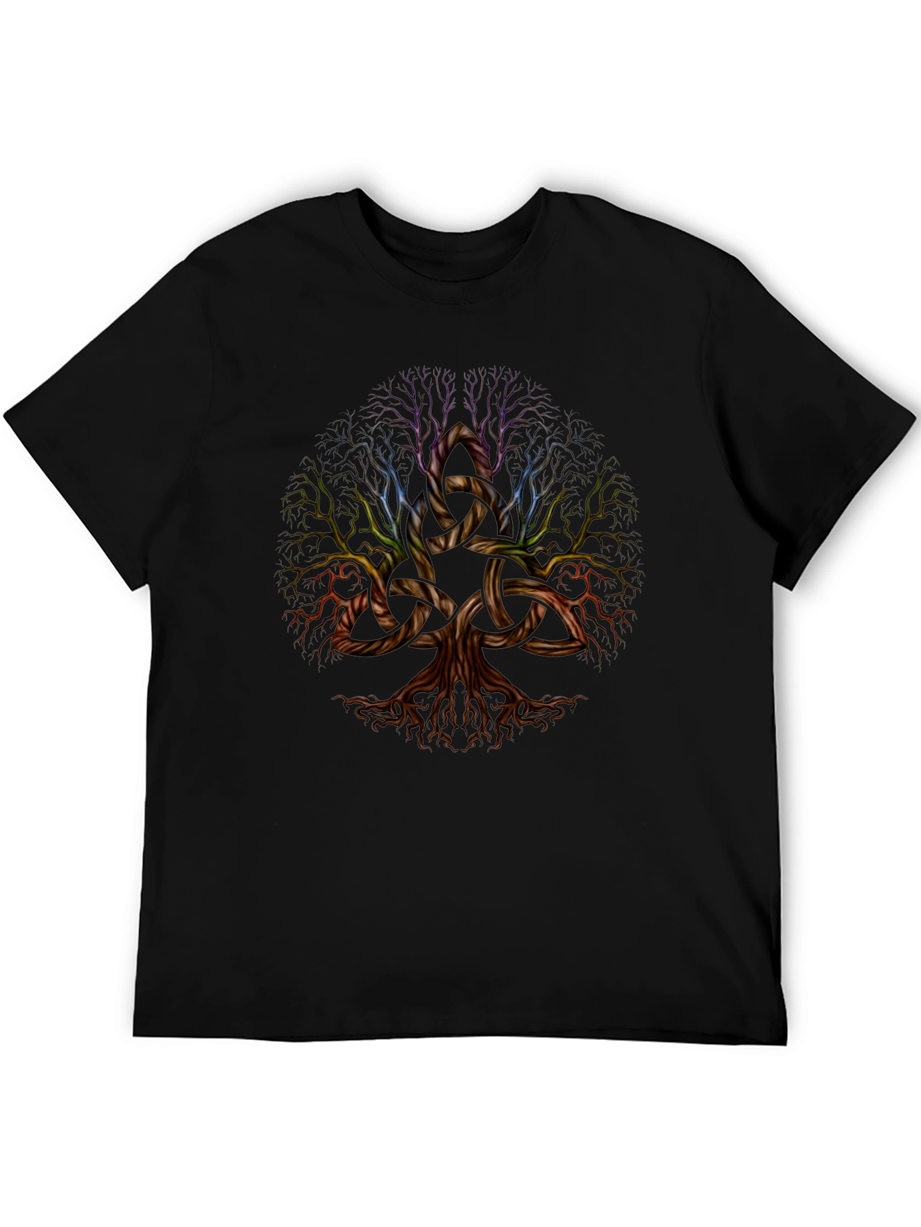 Celtic Tree of Life Graphic Black T-Shirt