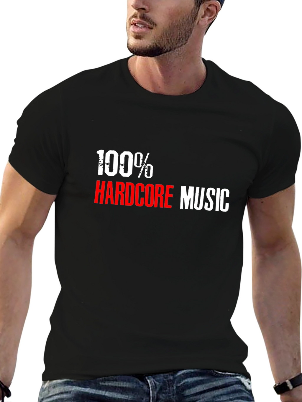 100% Hardcore Music Black T-Shirt