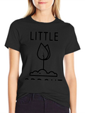 Little Sprout T-Shirt - Black Graphic Tee