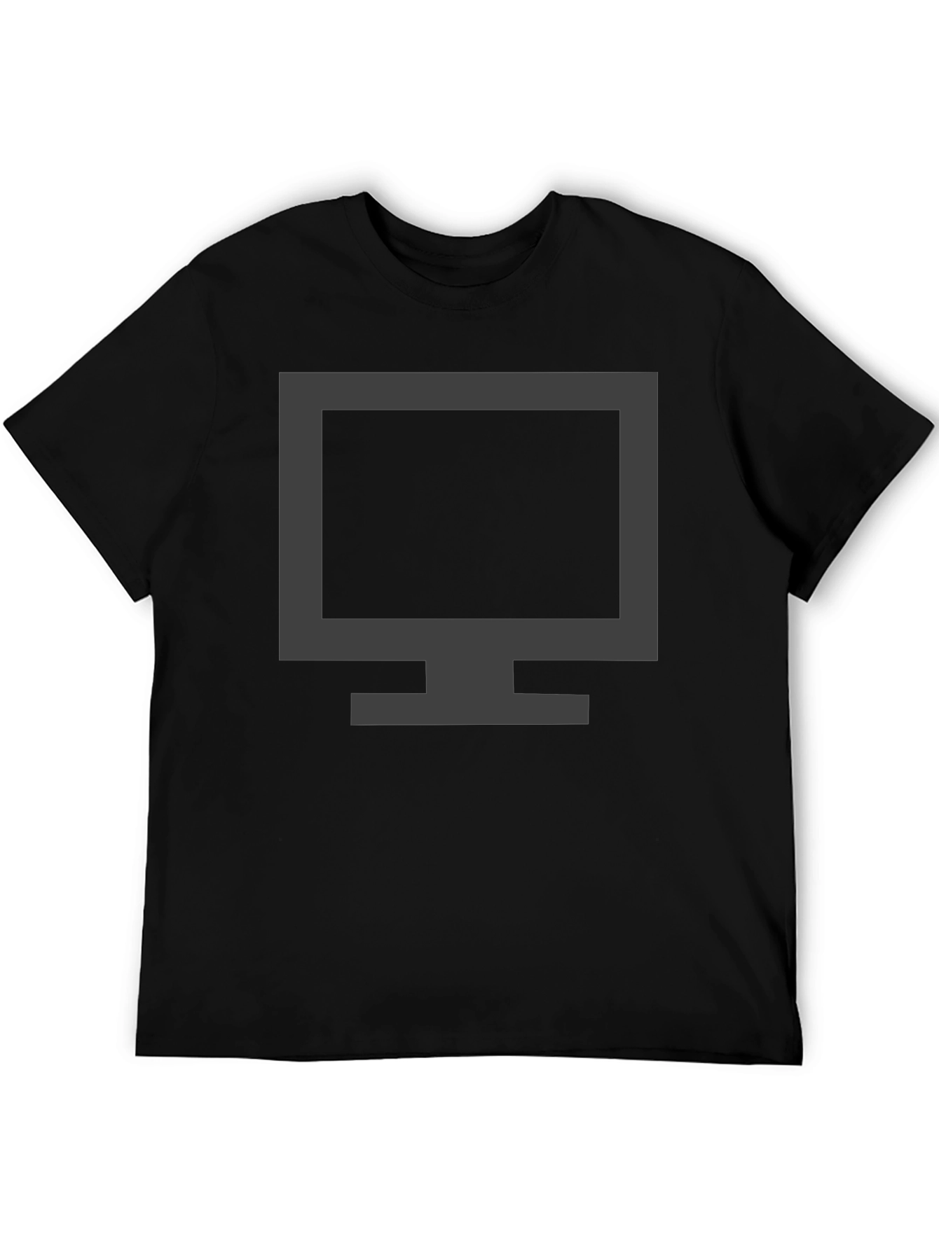 Modern Monitor Graphic T-Shirt - Black