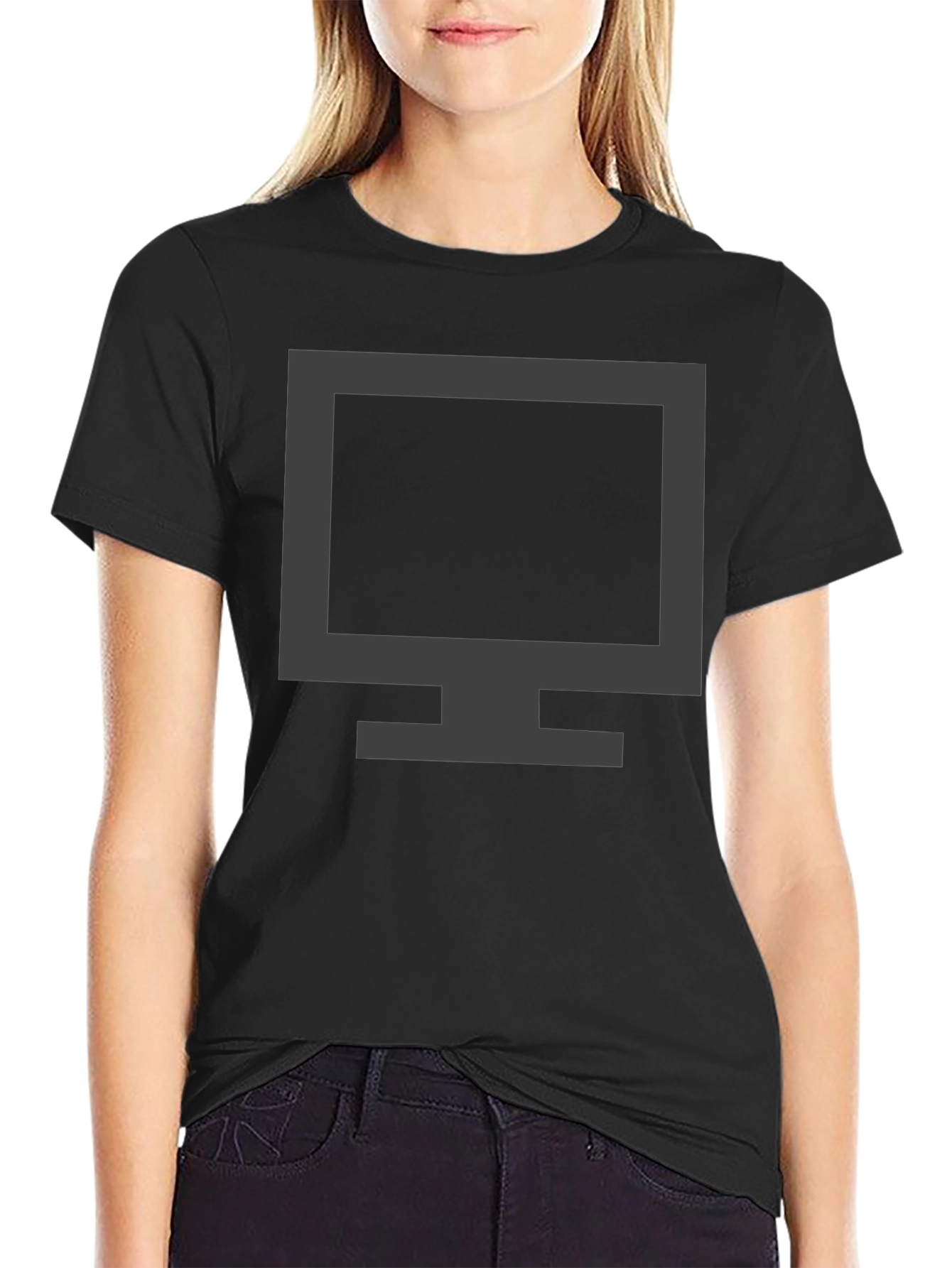 Modern Monitor Graphic T-Shirt - Black