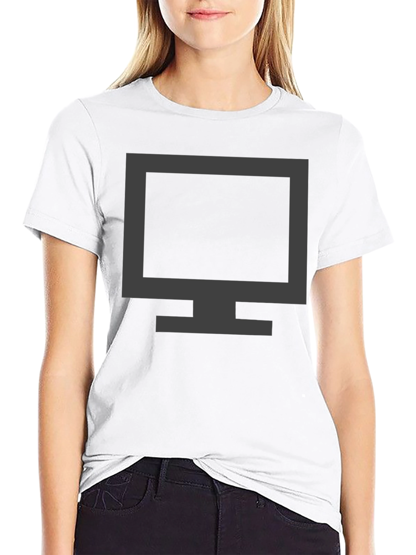 Modern Monitor Graphic T-Shirt - Black