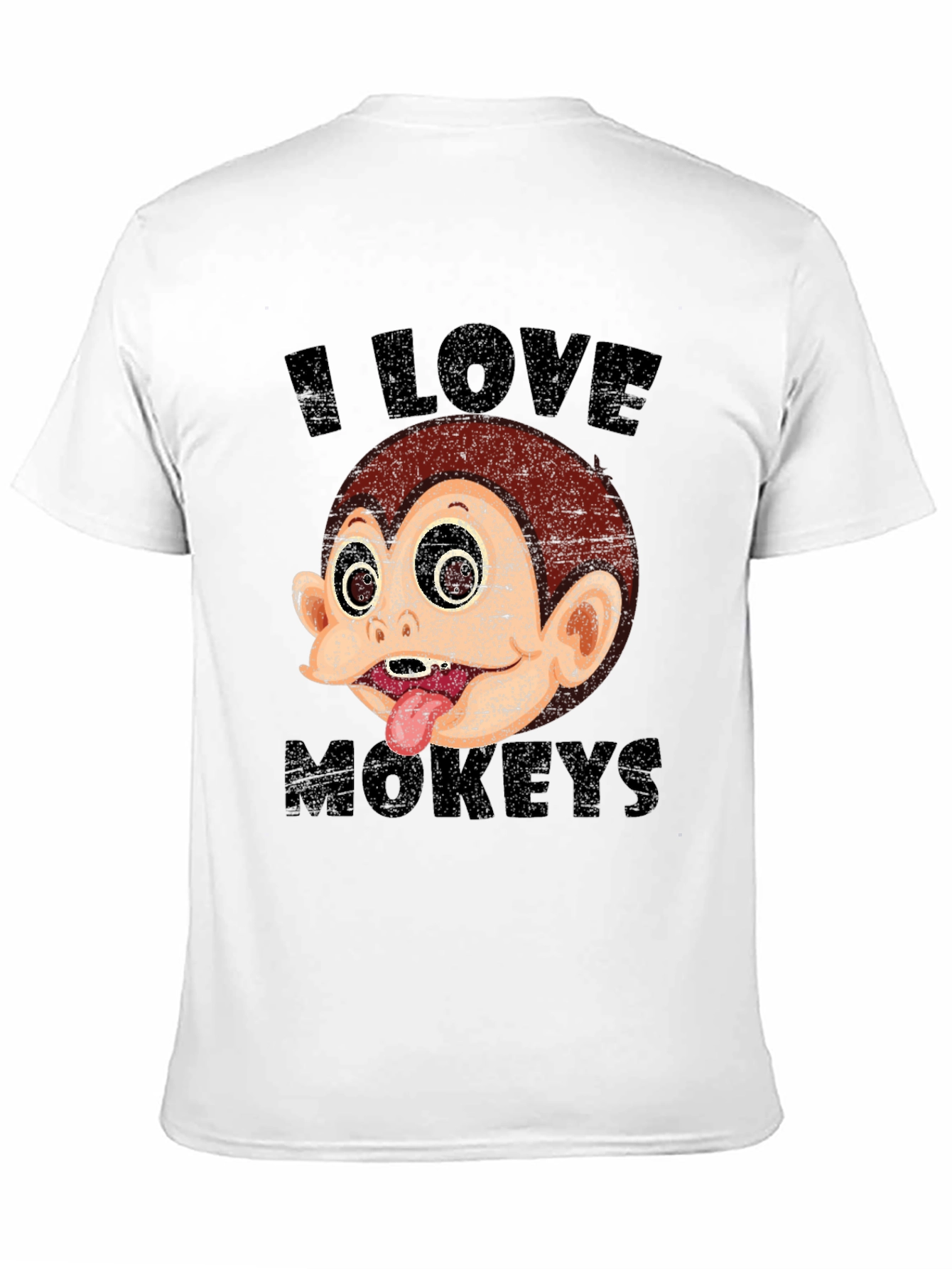 I Love Monkeys Graphic T-Shirt Black
