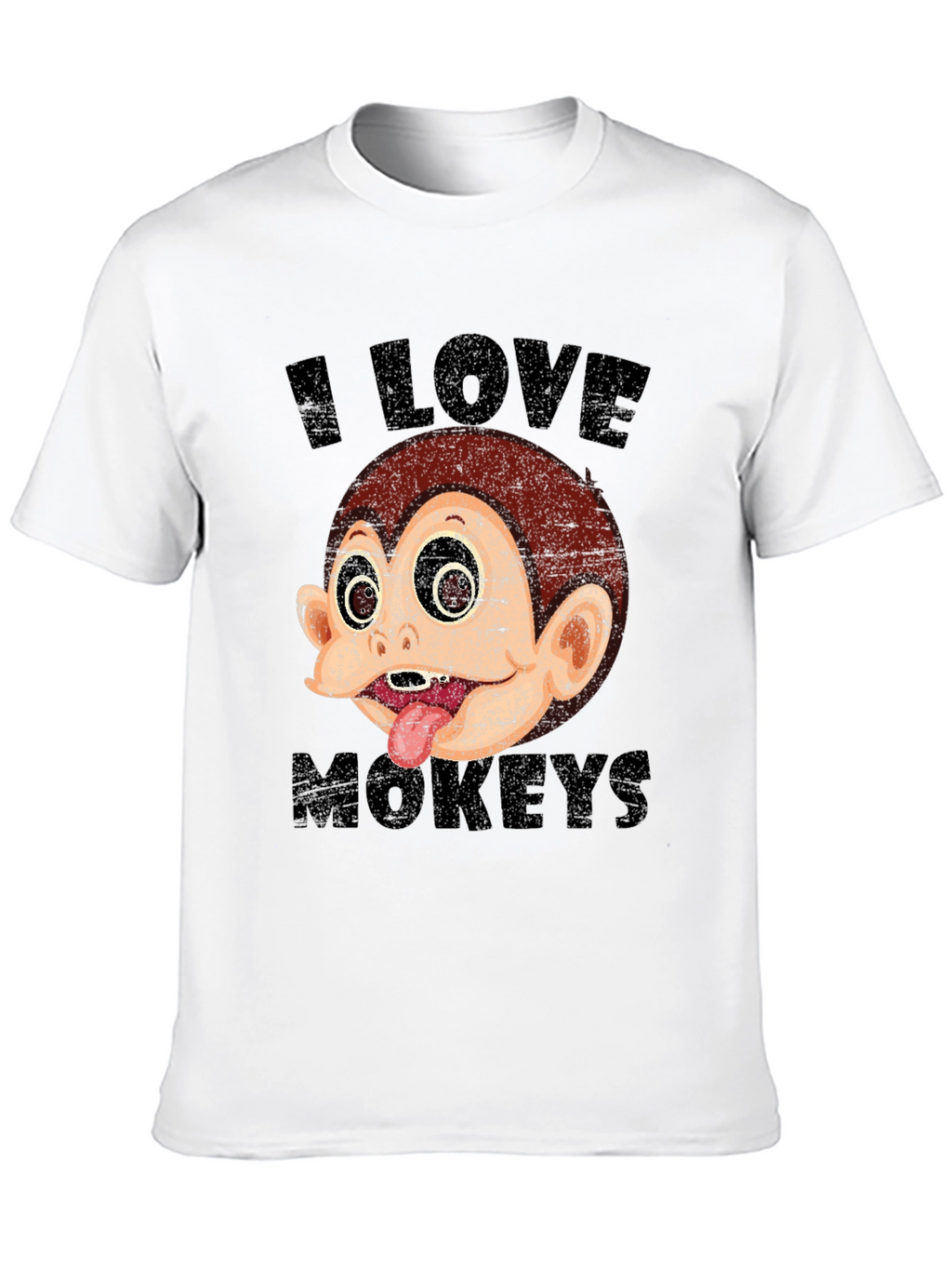 I Love Monkeys Graphic T-Shirt Black