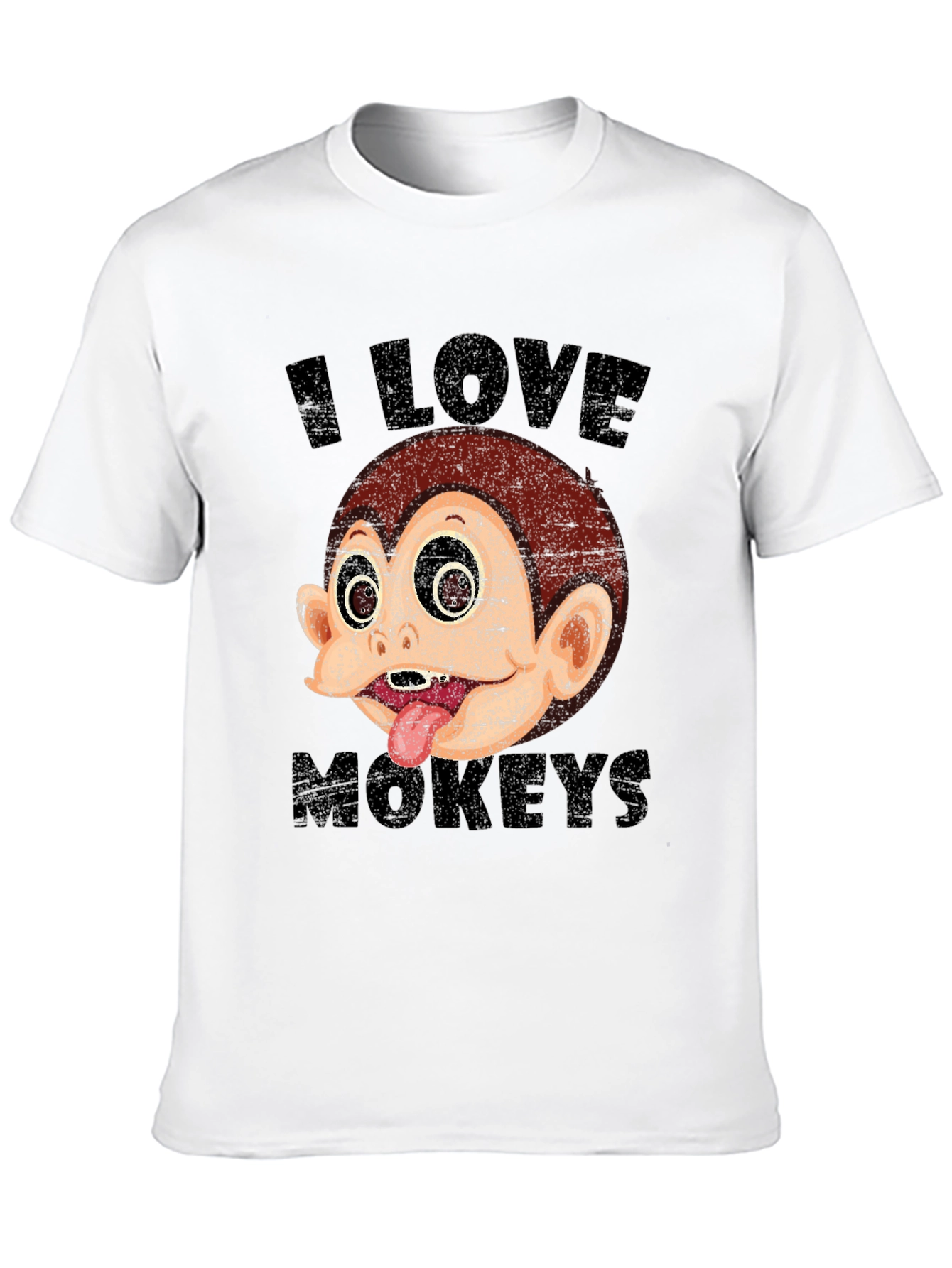 I Love Monkeys Graphic T-Shirt Black