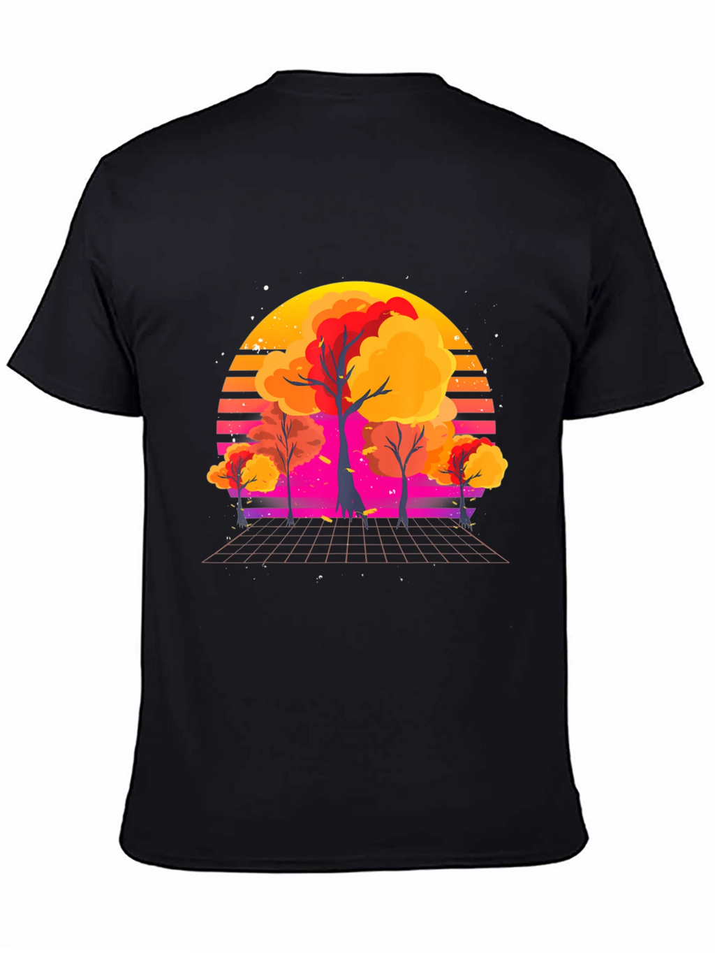 Retro Sunset Trees Graphic Tee