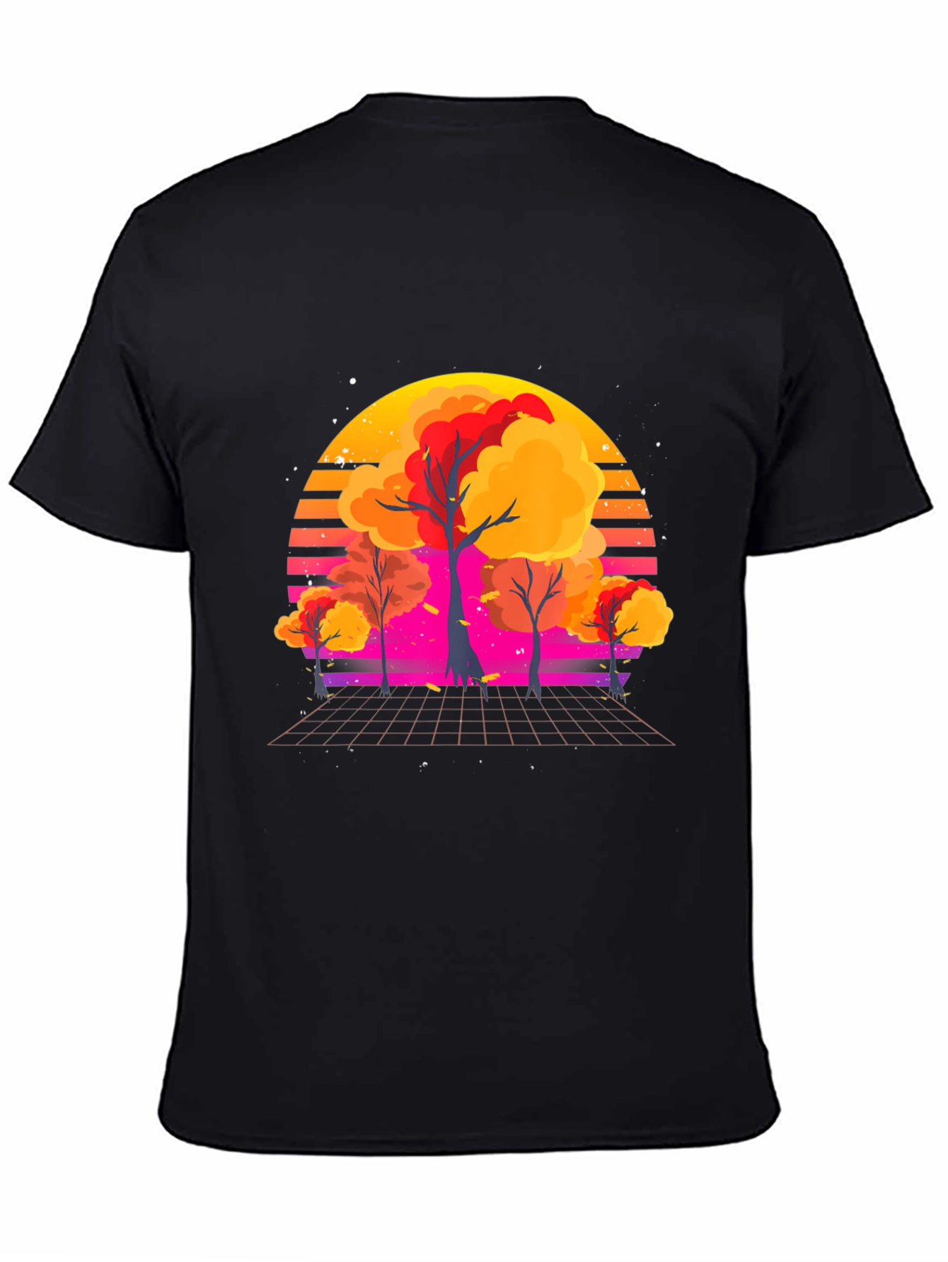 Retro Sunset Trees Graphic Tee