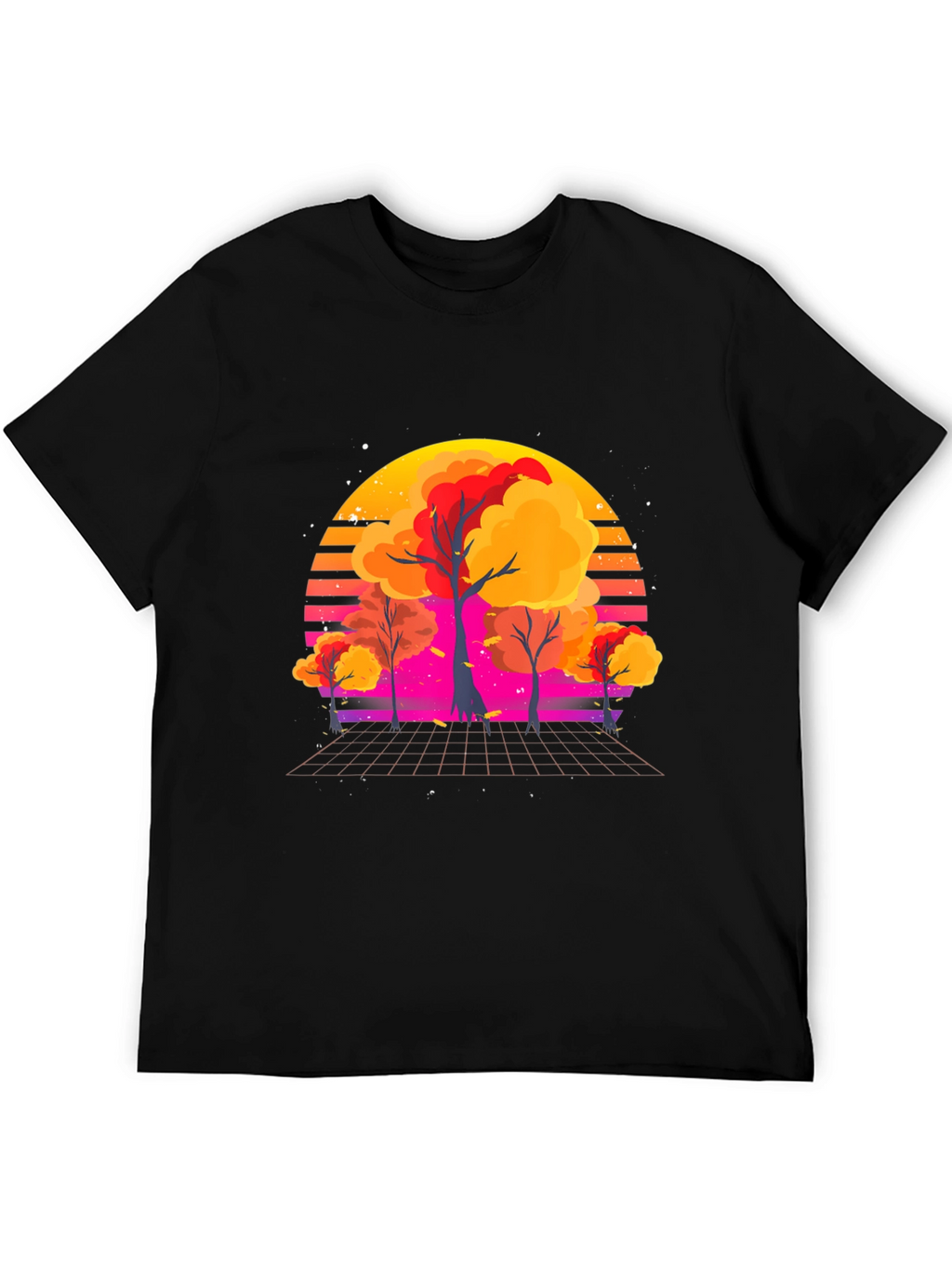 Retro Sunset Trees Graphic Tee