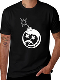 Edgy Bomb Graphic Tee - Classic Black T-Shirt