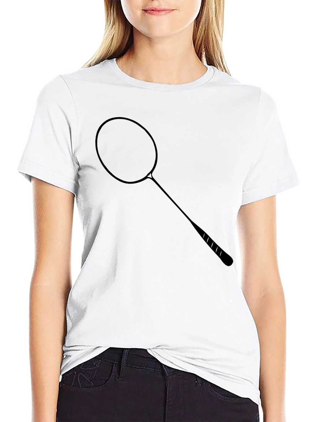 Badminton Graphic Tee - Sporty Casual Style