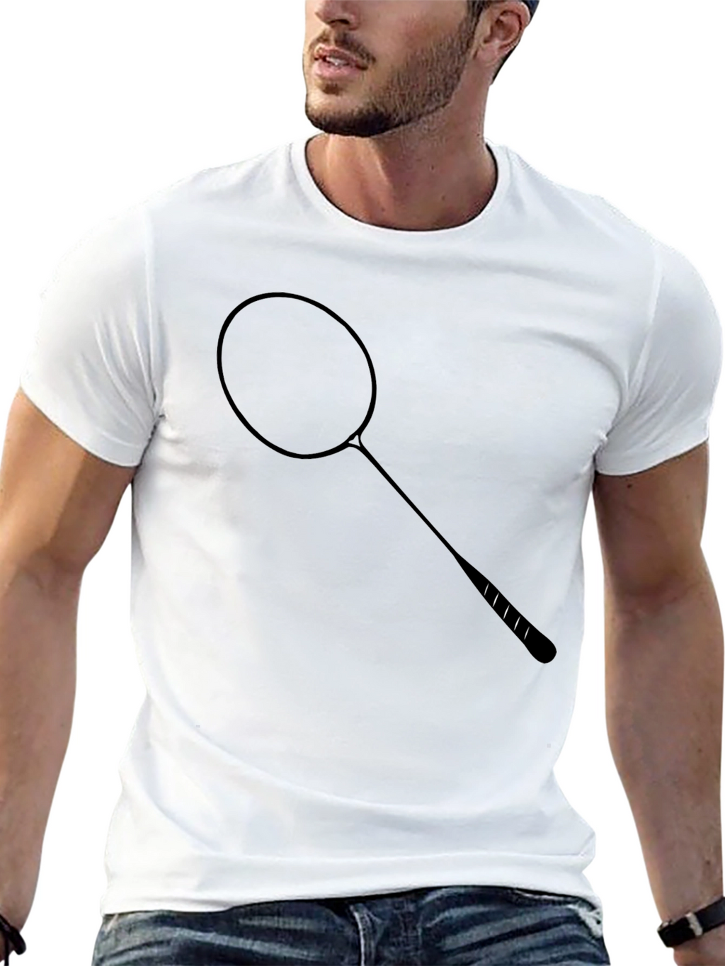 Badminton Graphic Tee - Sporty Casual Style