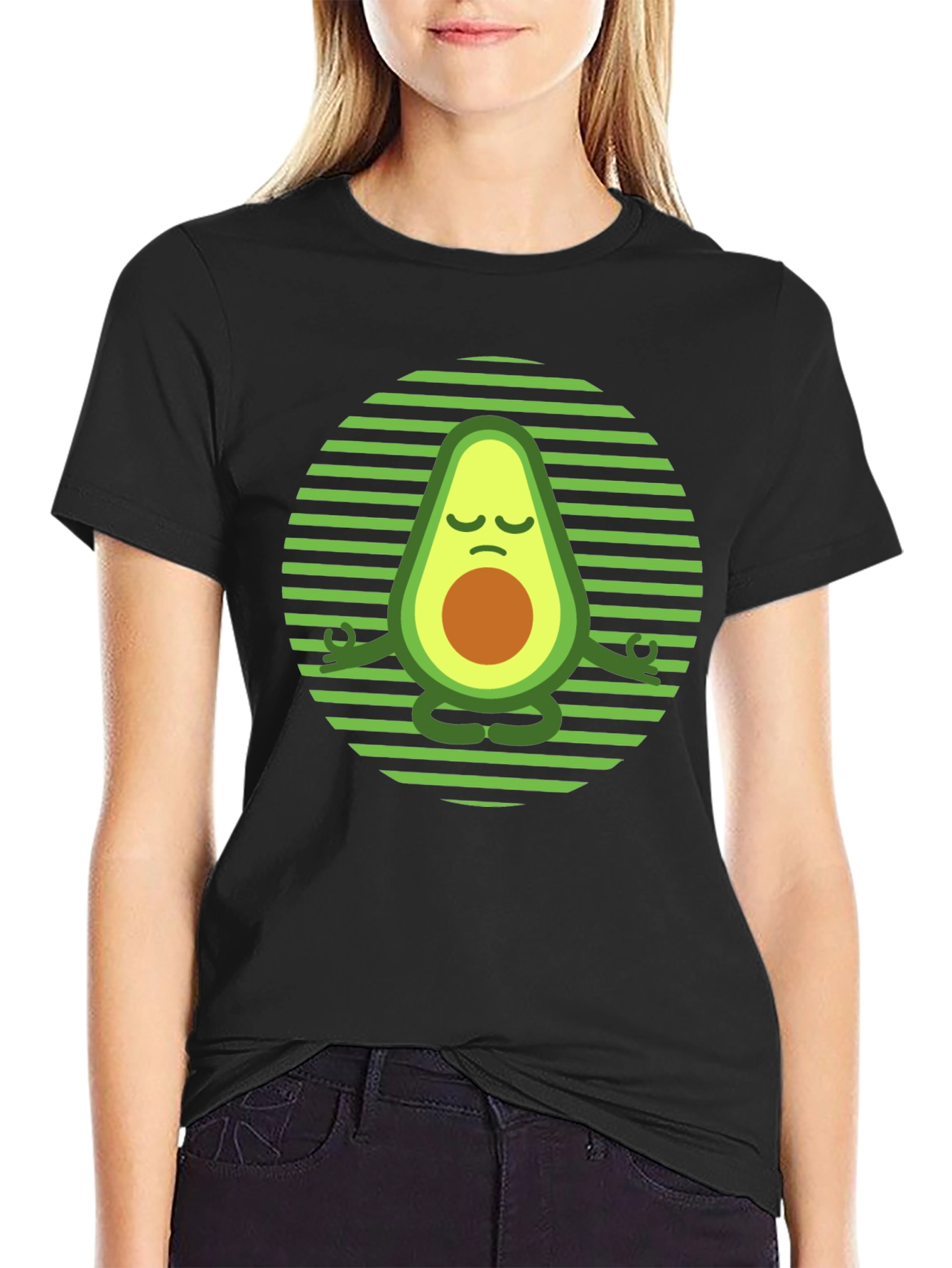 Yoga Avocado T-Shirt - Meditating Fruit Tee