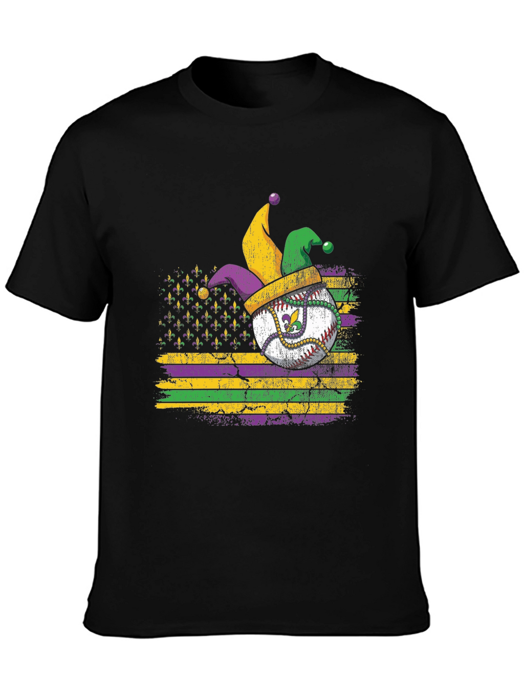 Mardi Gras Baseball T-Shirt