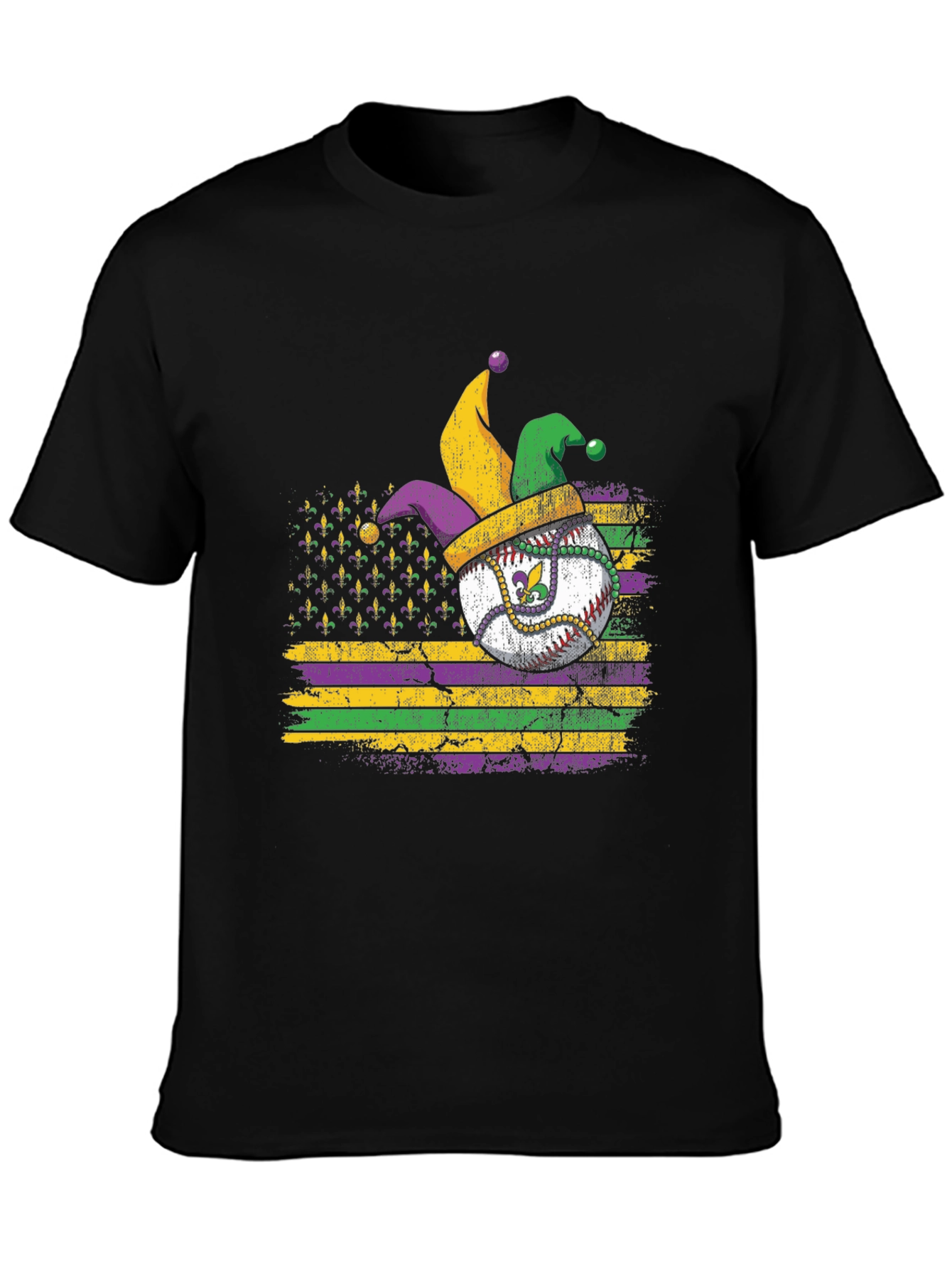 Mardi Gras Baseball T-Shirt