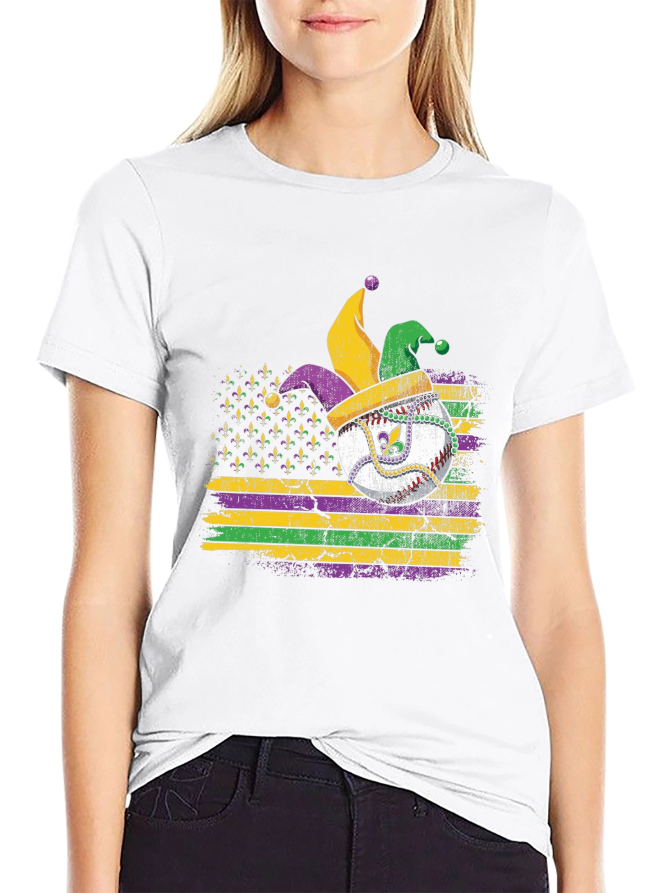 Mardi Gras Baseball T-Shirt