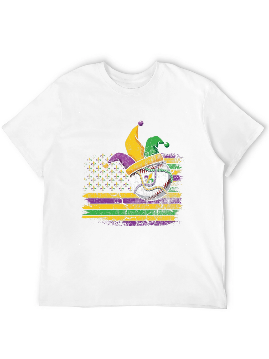 Mardi Gras Baseball T-Shirt