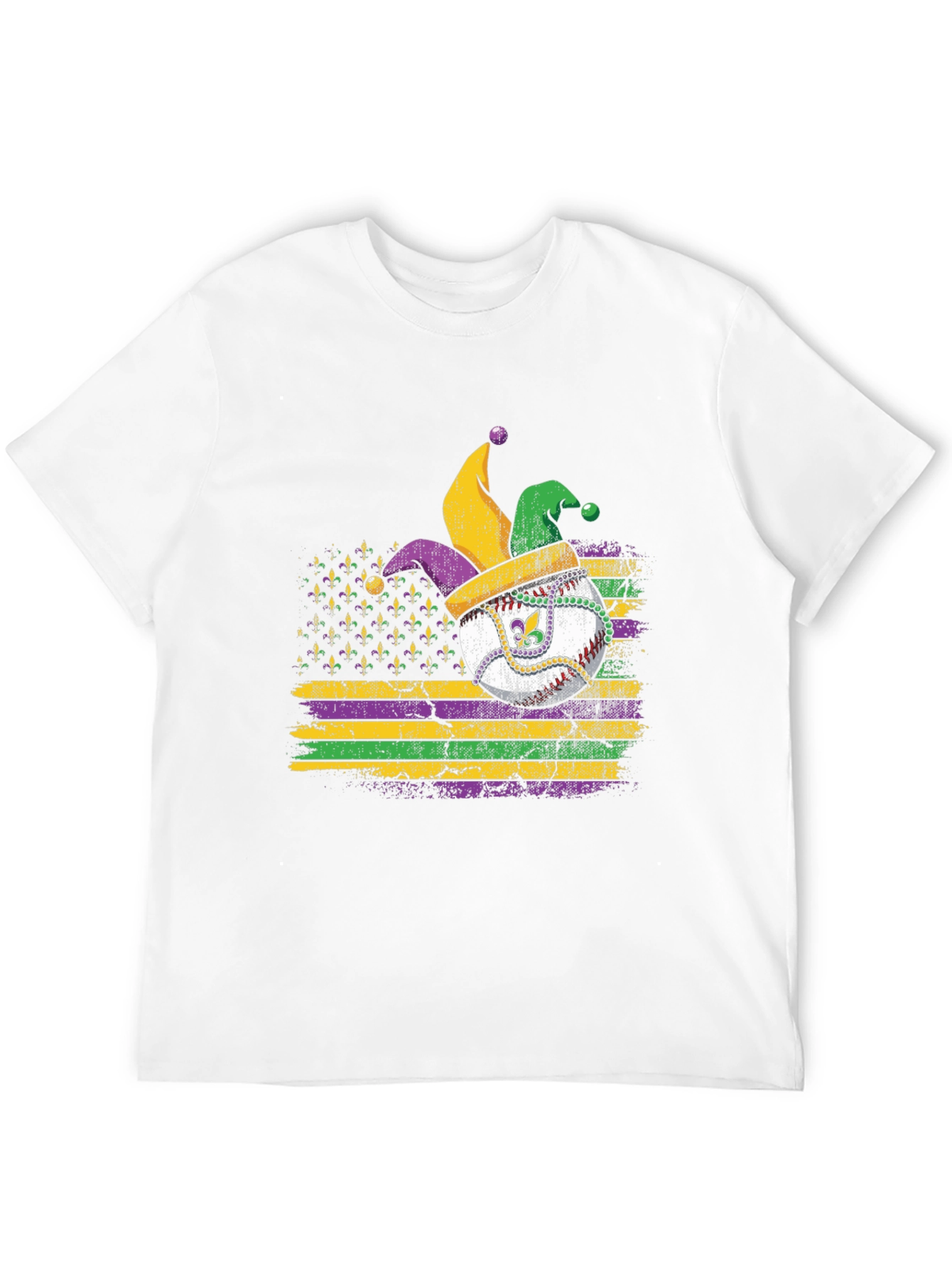 Mardi Gras Baseball T-Shirt