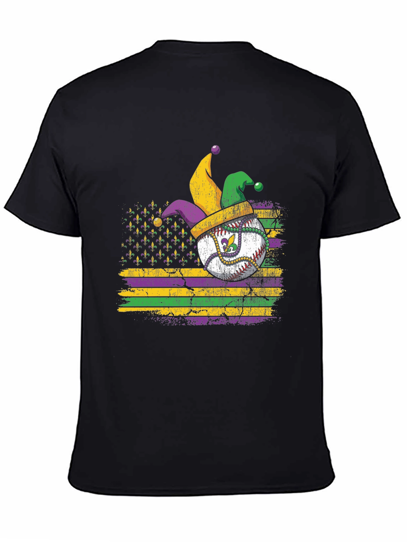 Mardi Gras Baseball T-Shirt