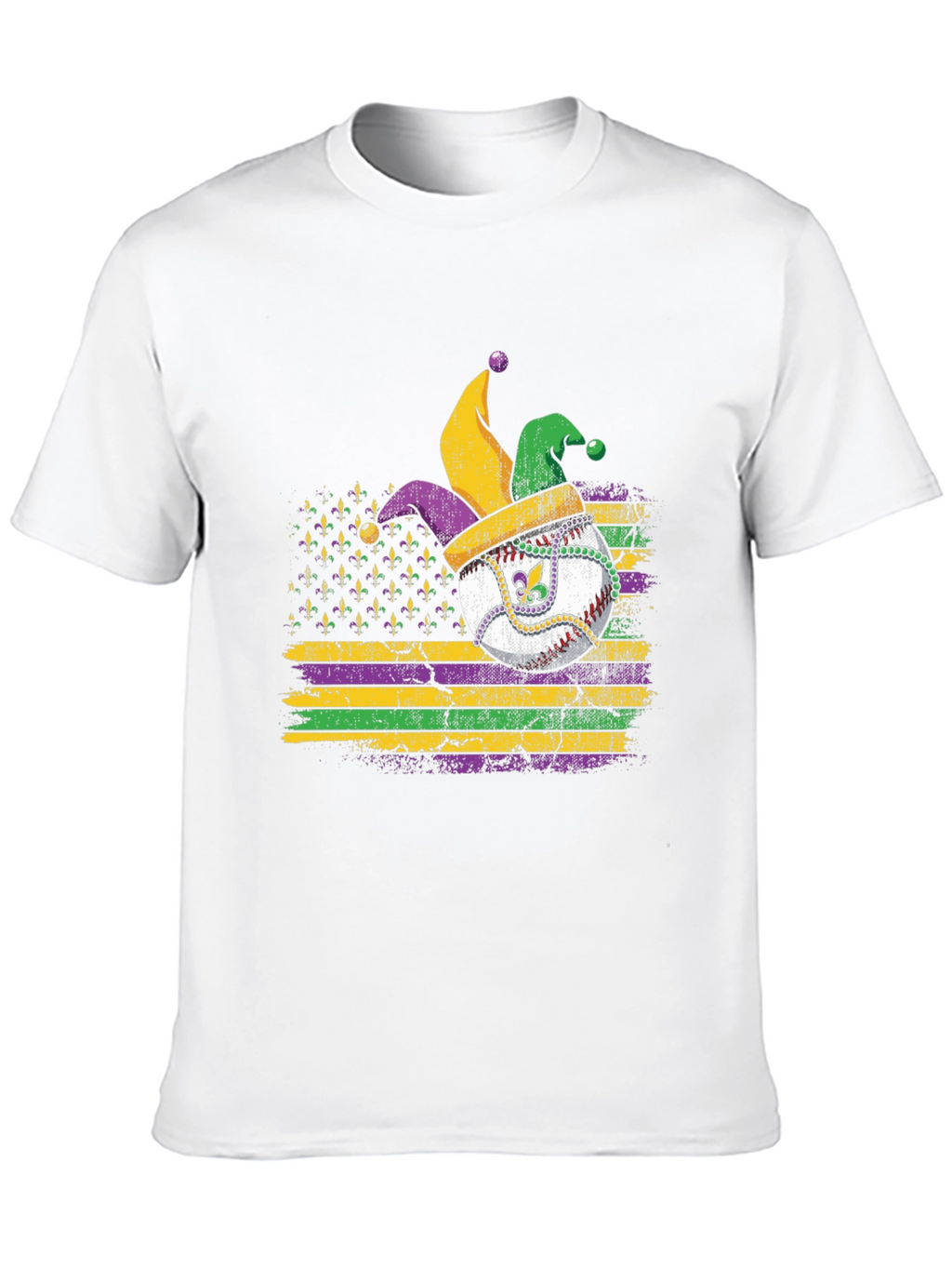 Mardi Gras Baseball T-Shirt