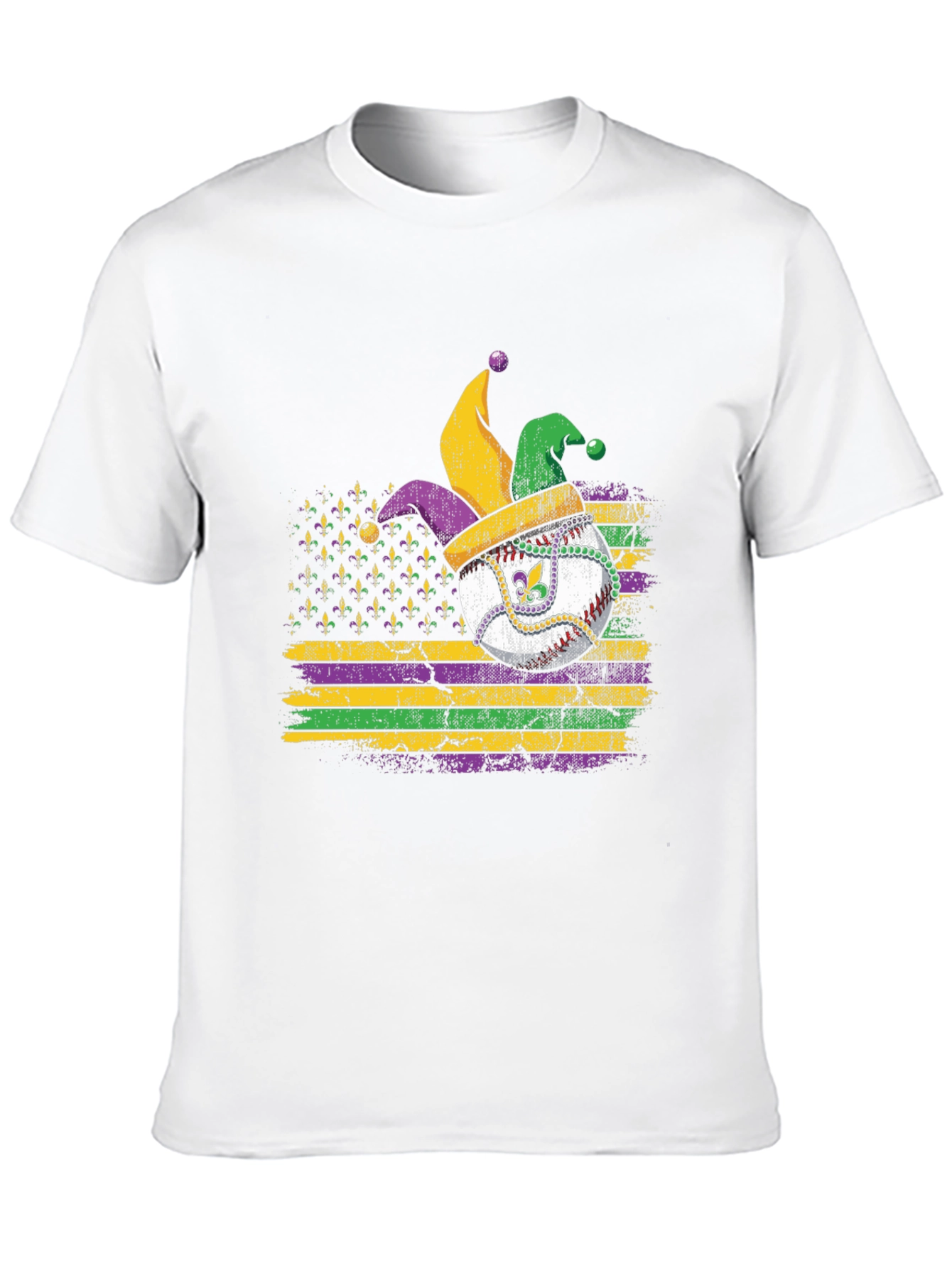 Mardi Gras Baseball T-Shirt