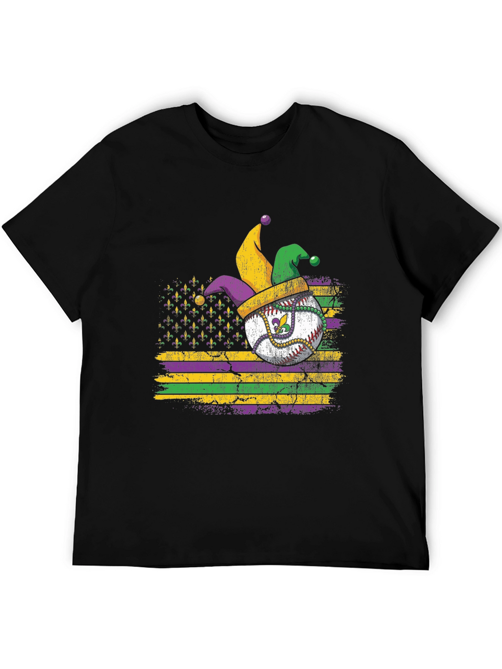 Mardi Gras Baseball T-Shirt