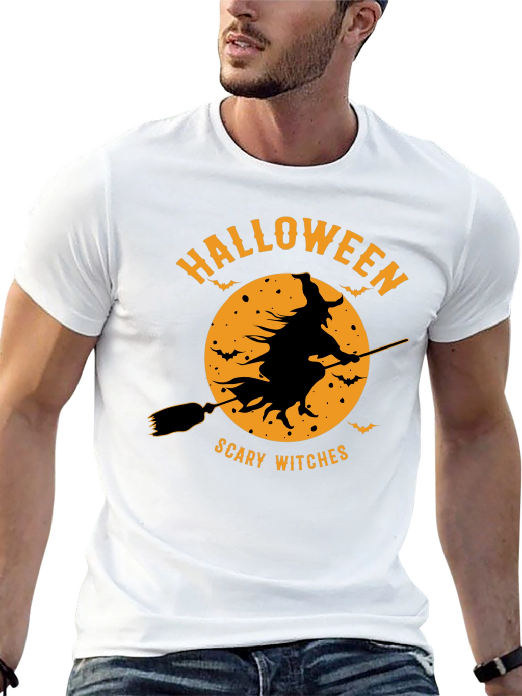 Halloween Scary Witches Black T-Shirt
