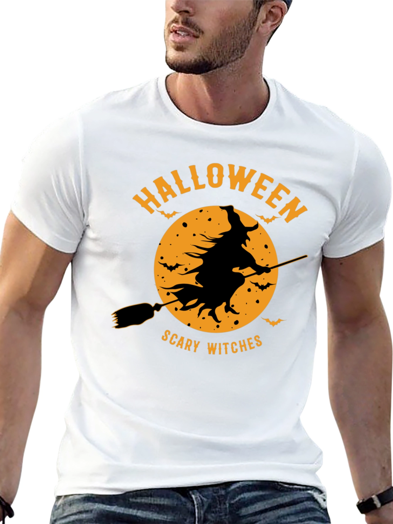 Halloween Scary Witches Black T-Shirt