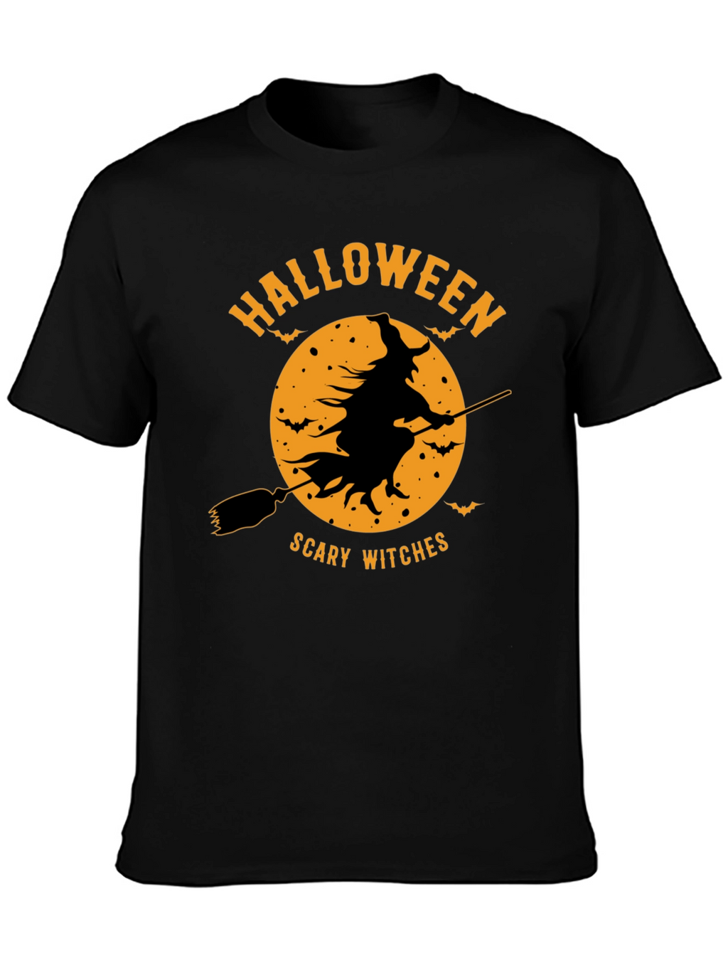 Halloween Scary Witches Black T-Shirt