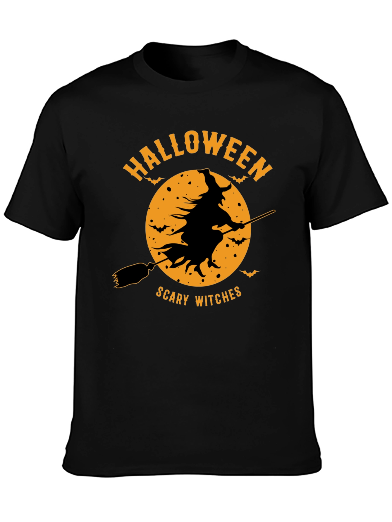 Halloween Scary Witches Black T-Shirt