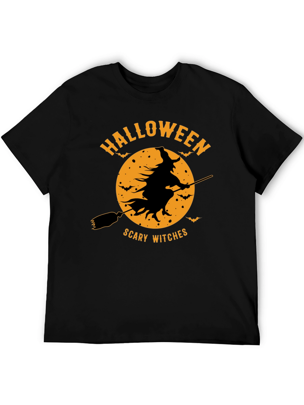 Halloween Scary Witches Black T-Shirt