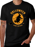 Halloween Scary Witches Black T-Shirt