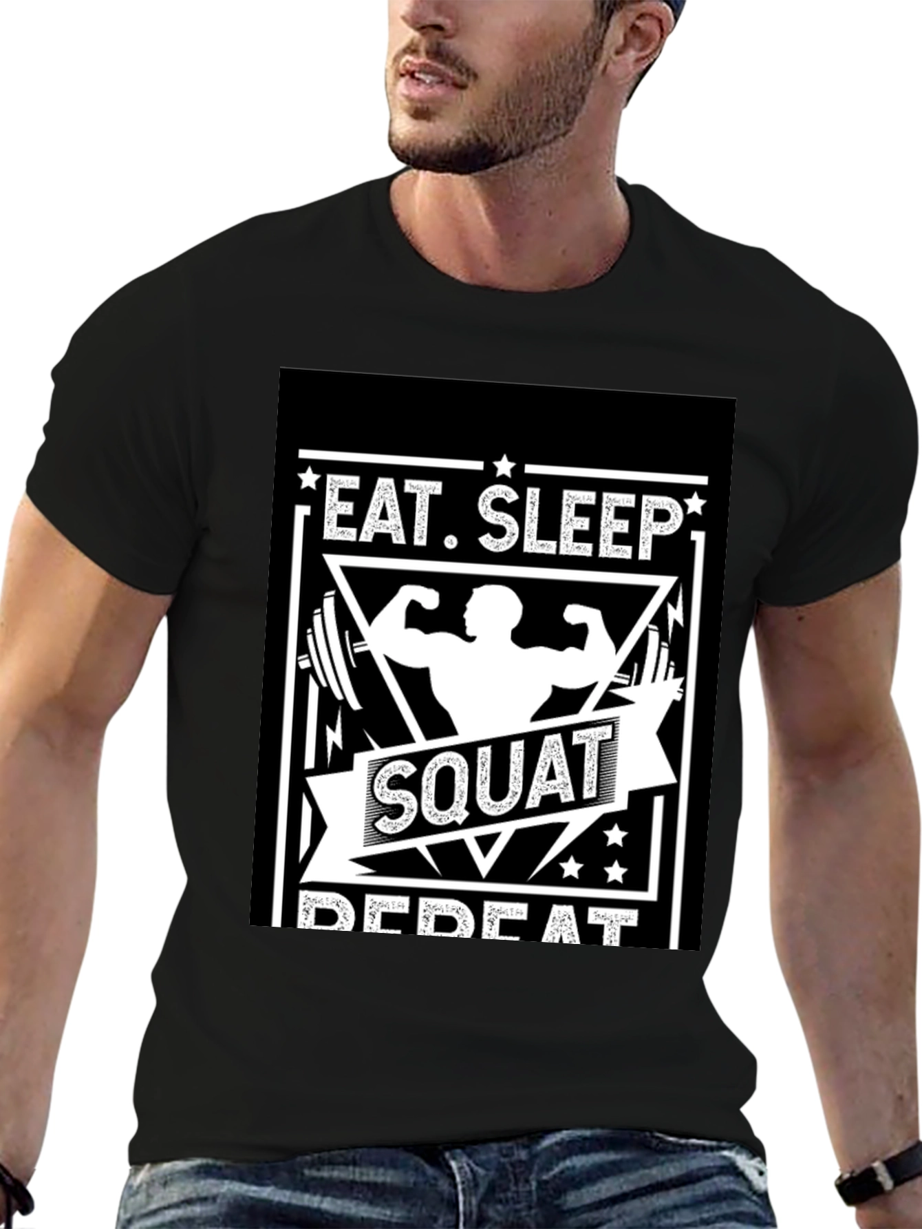 Eat Sleep Squat Repeat Graphic T-Shirt