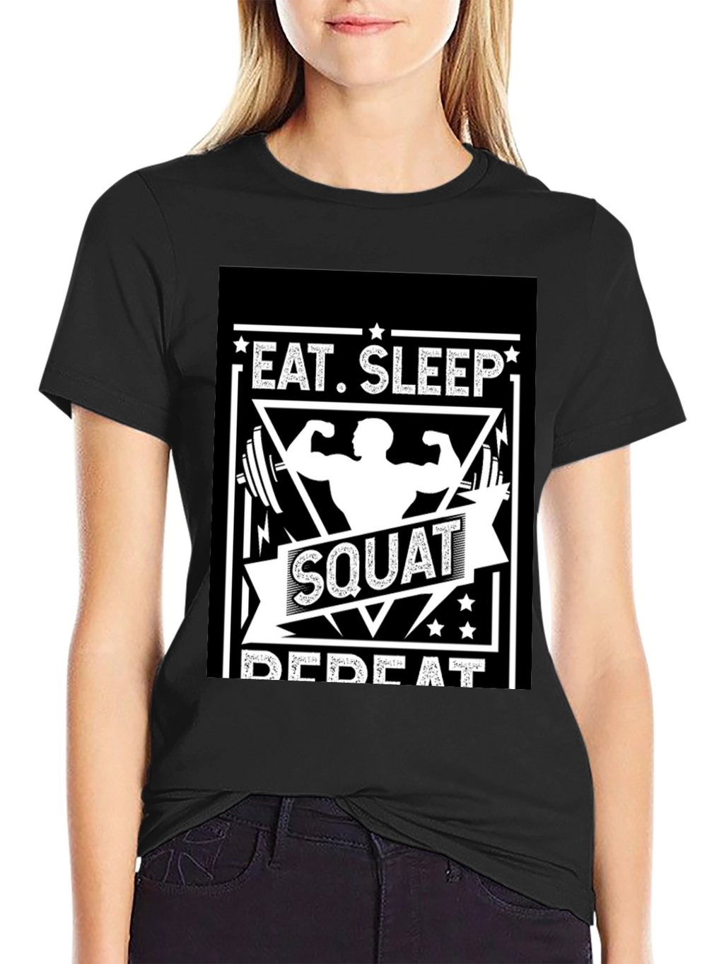 Eat Sleep Squat Repeat Graphic T-Shirt