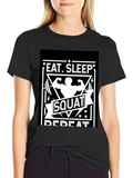 Eat Sleep Squat Repeat Graphic T-Shirt