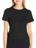 Turtle Graphic Tee - Classic Black Cotton