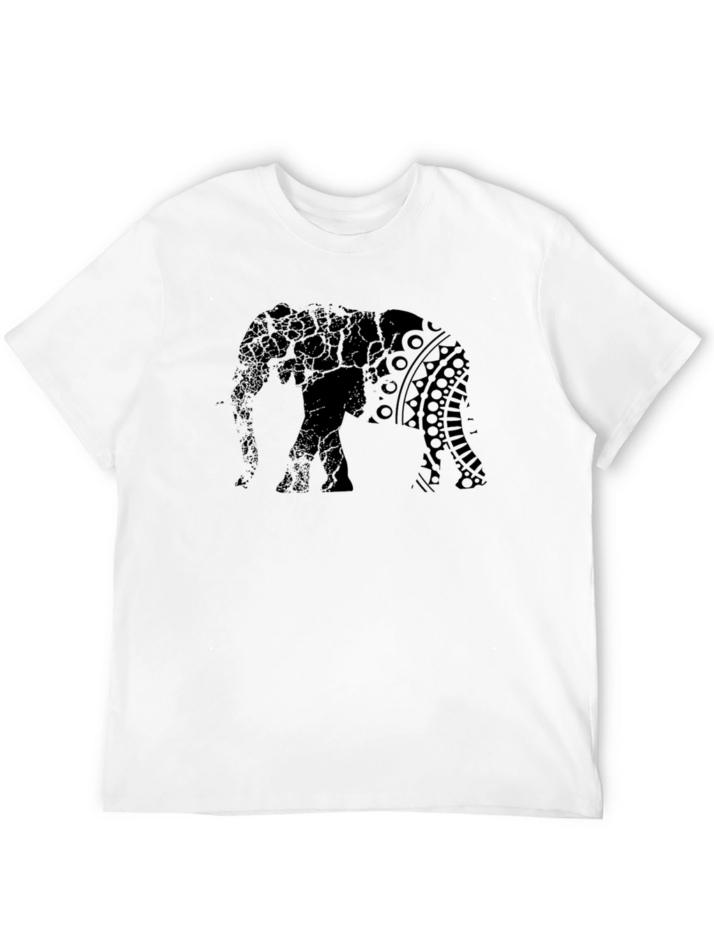 Elephant Graphic Print T-Shirt - Stylish Mens Tee