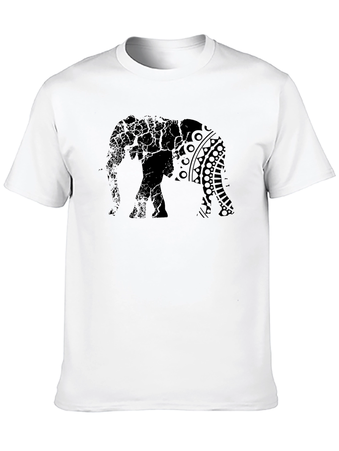 Elephant Graphic Print T-Shirt - Stylish Mens Tee