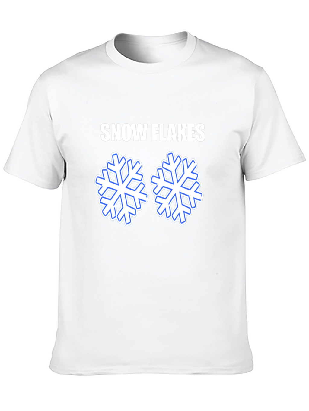 Snowflakes Graphic T-Shirt - Black Cotton Tee