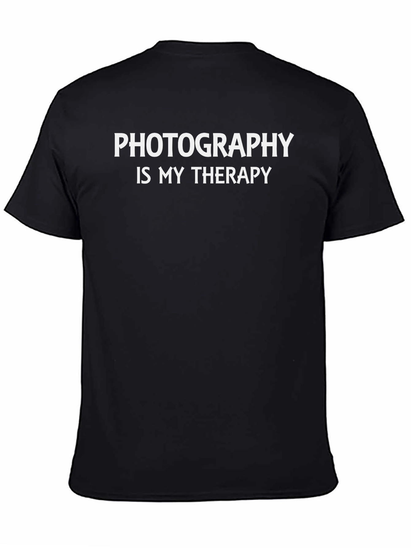 Photography Is My Therapy - Mens Black T-Shirt