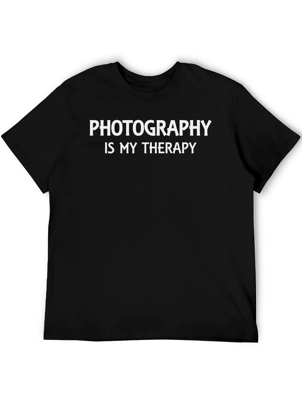 Photography Is My Therapy - Mens Black T-Shirt