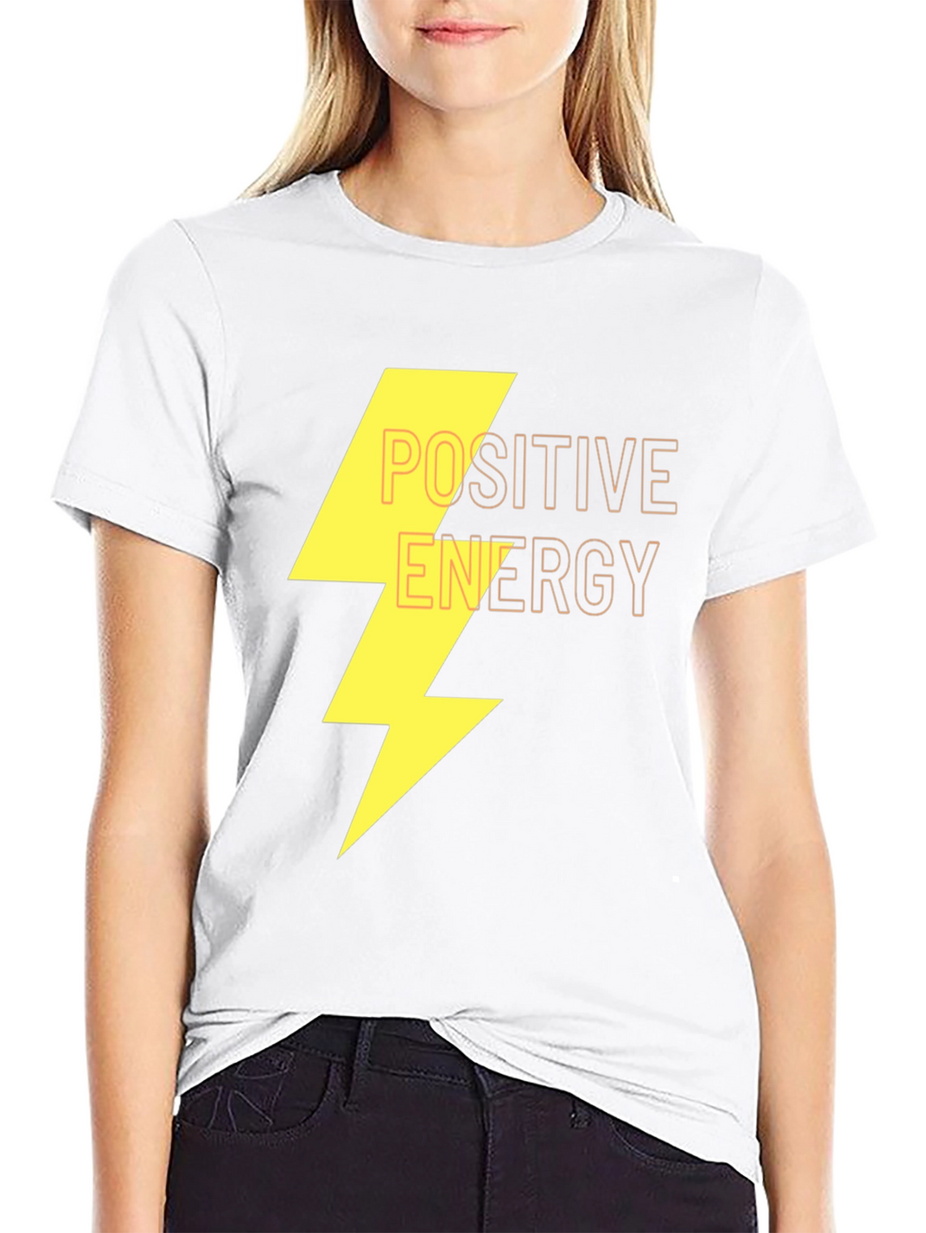 Positive Energy Graphic Black T-Shirt