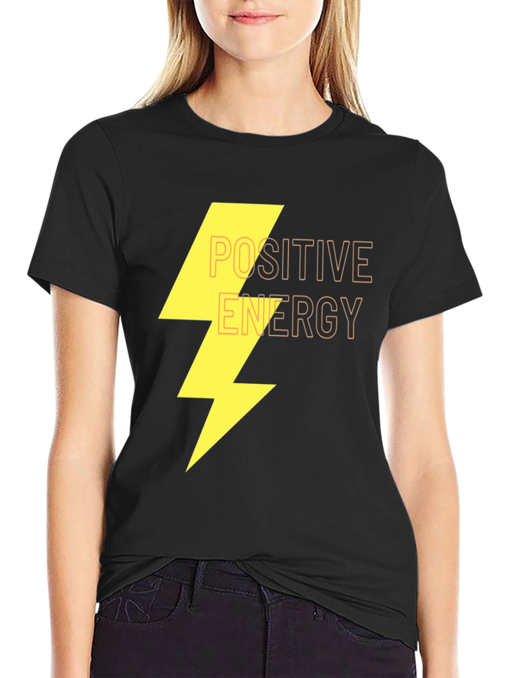 Positive Energy Graphic Black T-Shirt