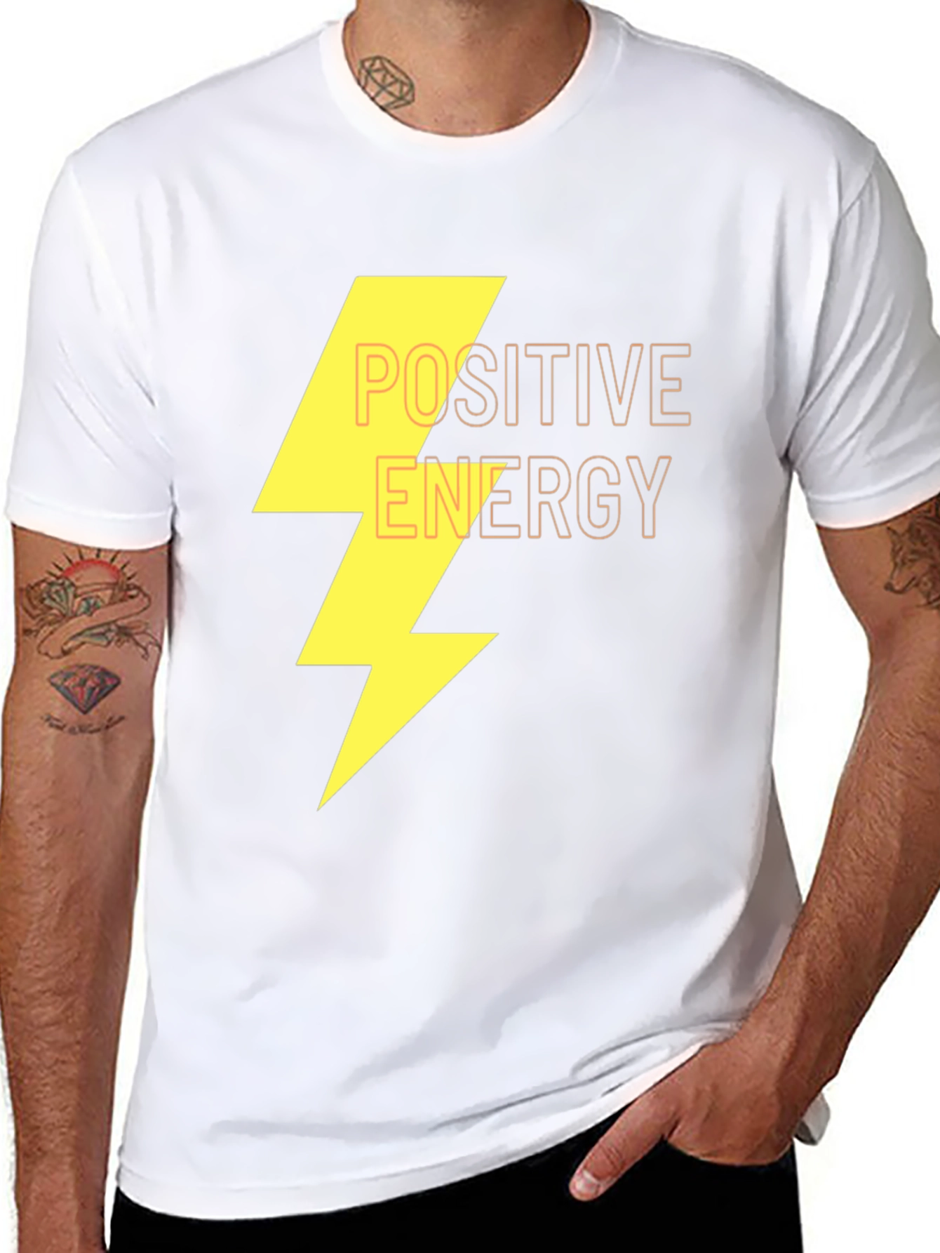 Positive Energy Graphic Black T-Shirt