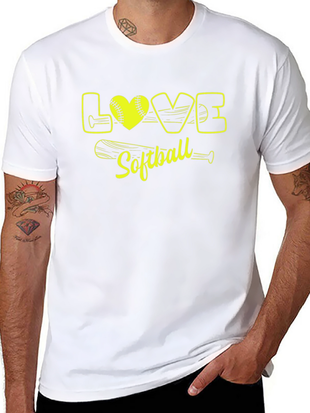 Love Softball Graphic T-Shirt for Sports Fans