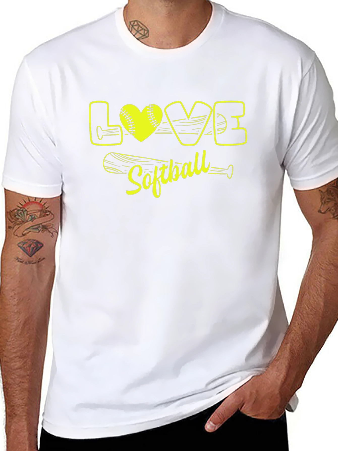 Love Softball Graphic T-Shirt for Sports Fans